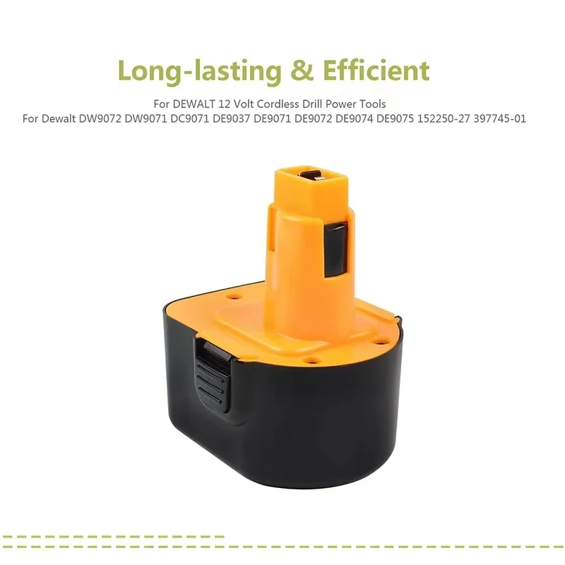 

NEW 12800mAh DC9071 Replacement 12V XRP Battery DW9071 DW9072 DE9037 DE9071 DE9072 DE9074 Cordless Power Tool Battery