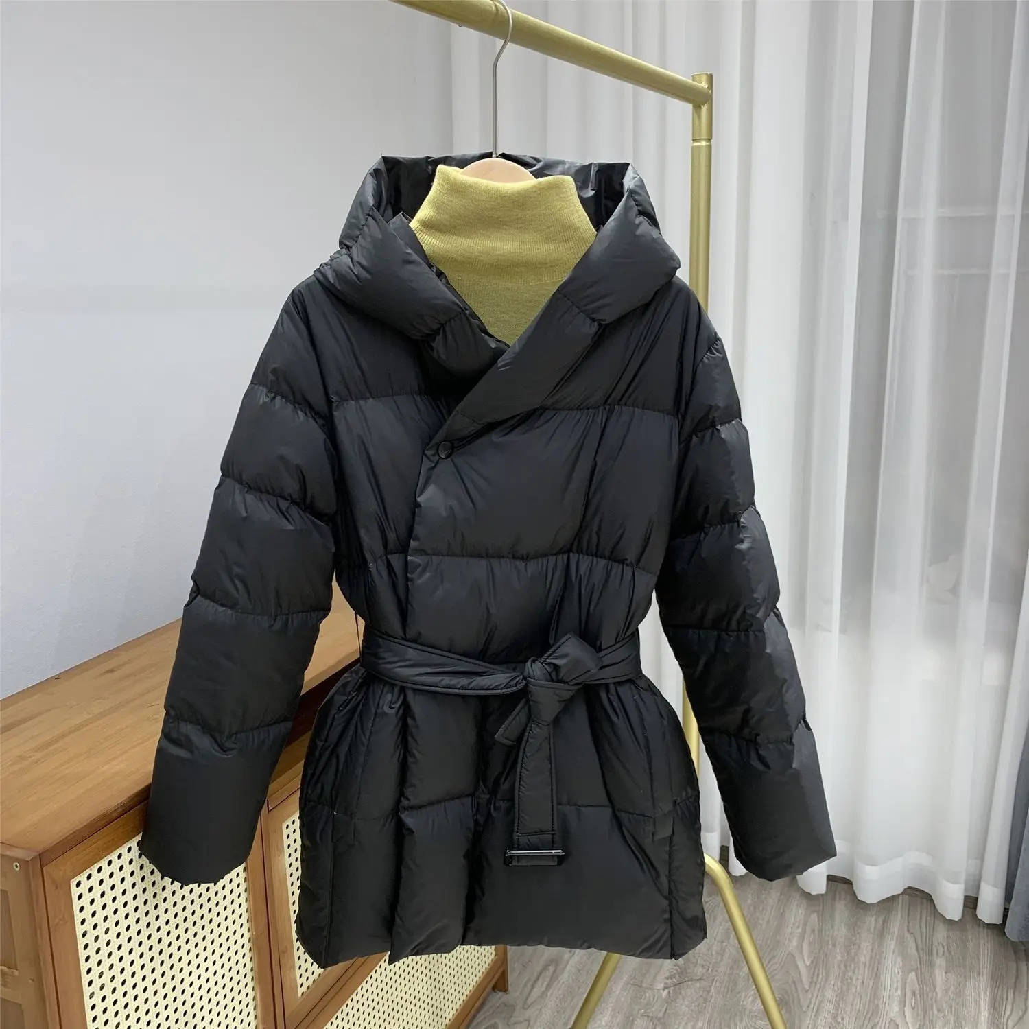 Veste en coton à capuche épaisse et ajustée pour femmes, Style court, à la mode, nouvelle Collection automne hiver 2025
