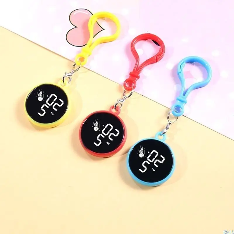 Orologio clip carabinatore R91A Sport Orologio Electronic Hanging Orologio per borse e keyring