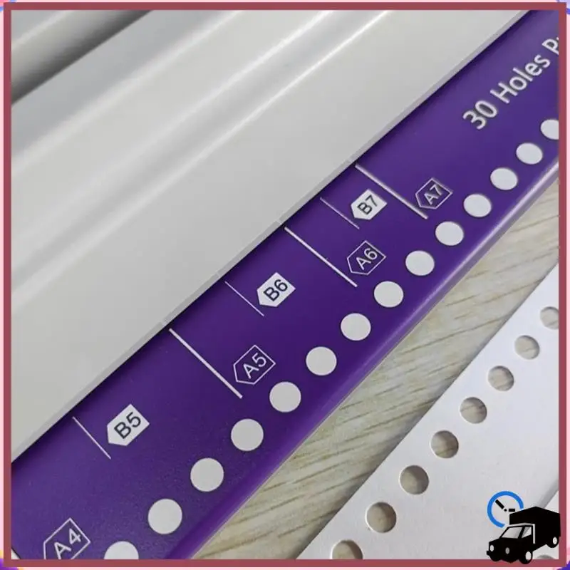 

Efficient 30 Hole Punch Binding Machine, Hand Push Loose Leaf Hole Punch, A4 A5 A6 A7 B5 B6 B7 Book Binder Notebook Spiral Bindi
