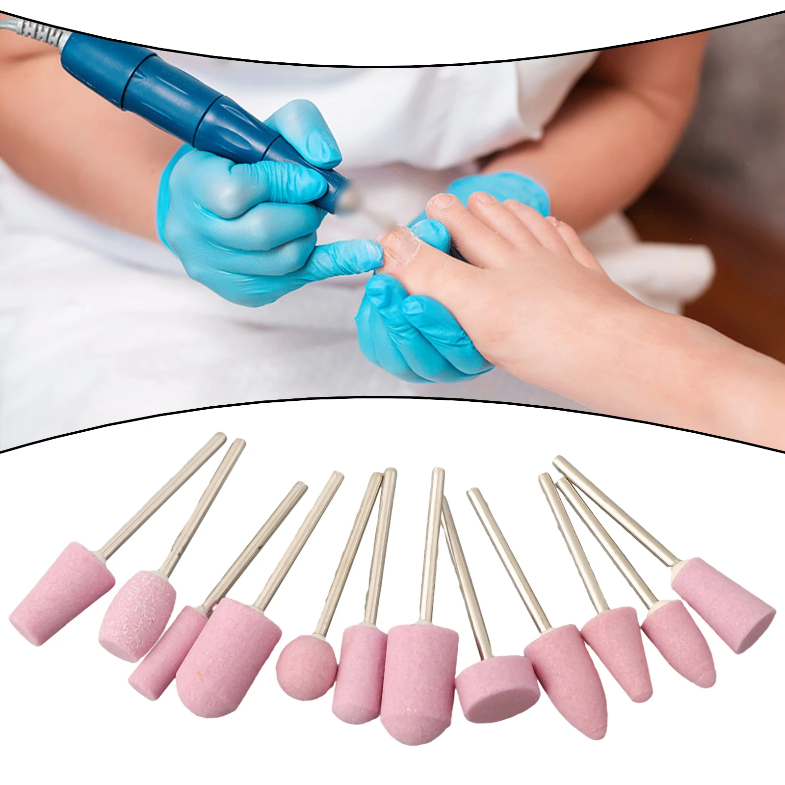 

12pcs Flat Shape Ceramic Mounted Point Grinding Stone Head Grinding Wheel Abrasive Grinding Head For Metal Mending Power Toolsg