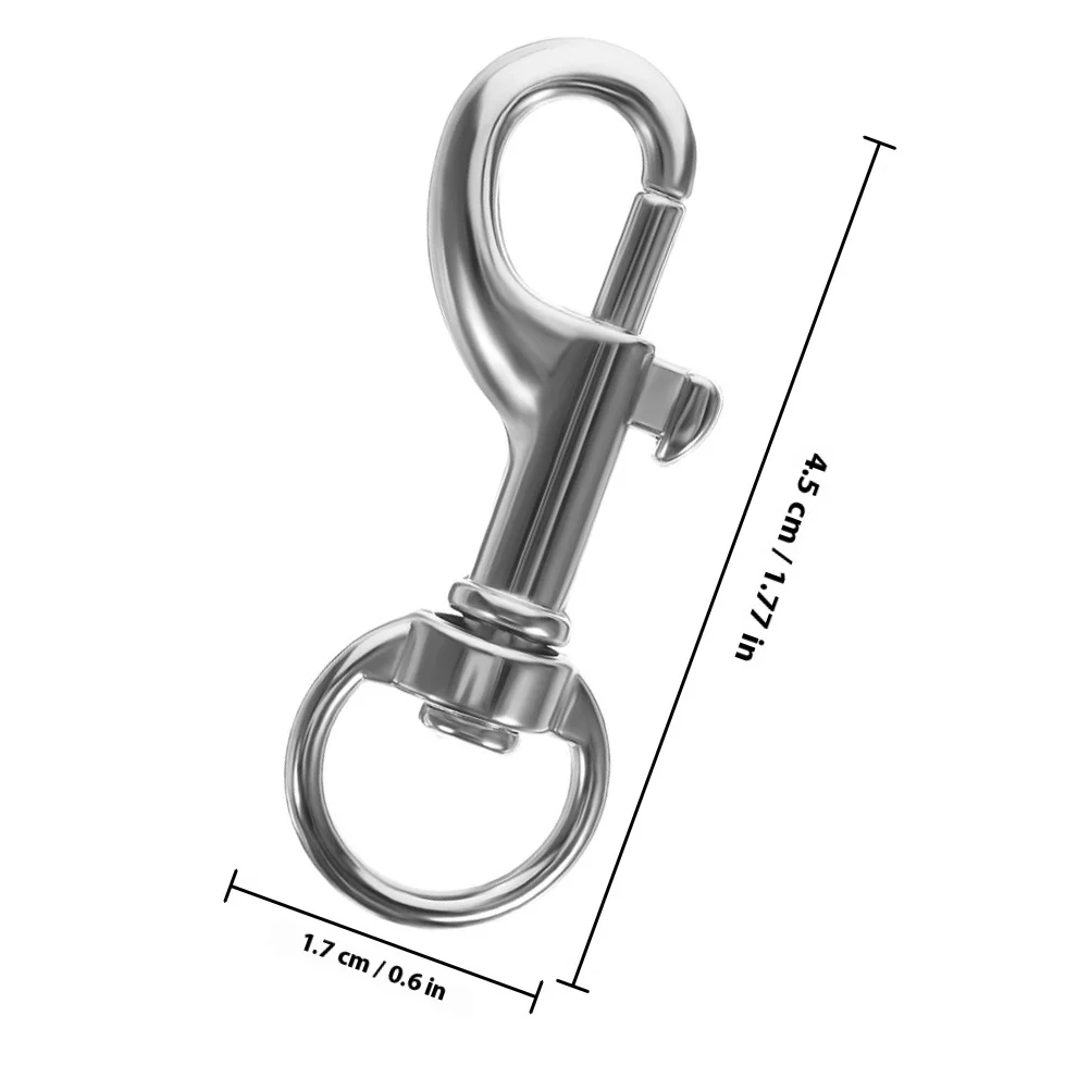 10Pcs Dog Chain Clips Stainless Steel Swivel Snap Hook for Collar Leash Keychain Wallet Loop Detachable Rotating Clasp