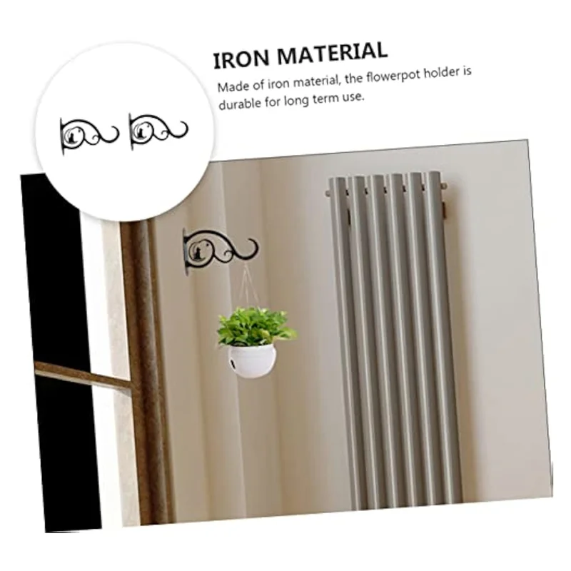 

ALIM-Planter Holder Rustic Decor Metal Balusters Plant Wall Bracket Wall Mount Planter Fence