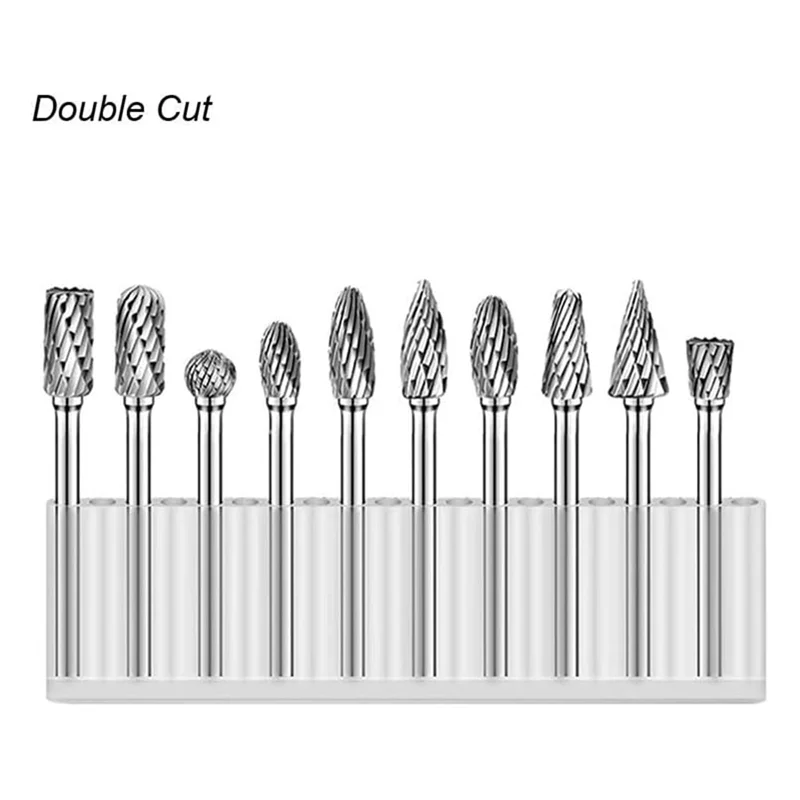 ABZL Carbide Burr Set Compatible Rasp Bits Accessories For Woodworking Drilling Metal Carving Engraving Polishing