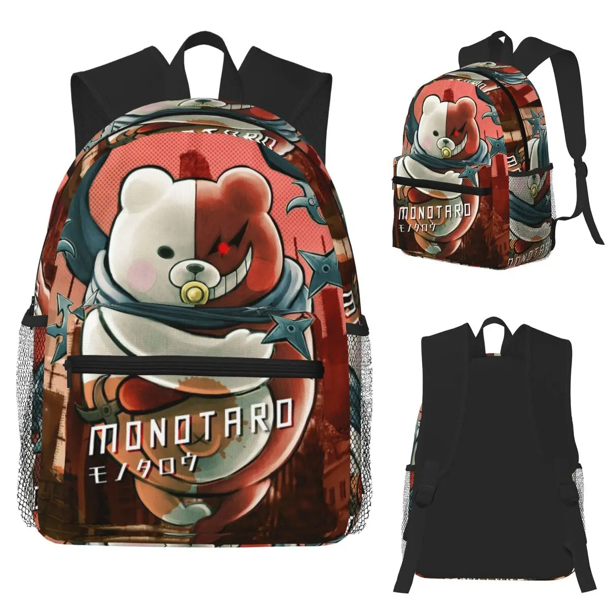 

Cartoon Anime Danganronpa Monokuma Student Backpack School Bag Hiking Travel Daypack for Boys Girls Fashion Bookbag Shoulder Bag