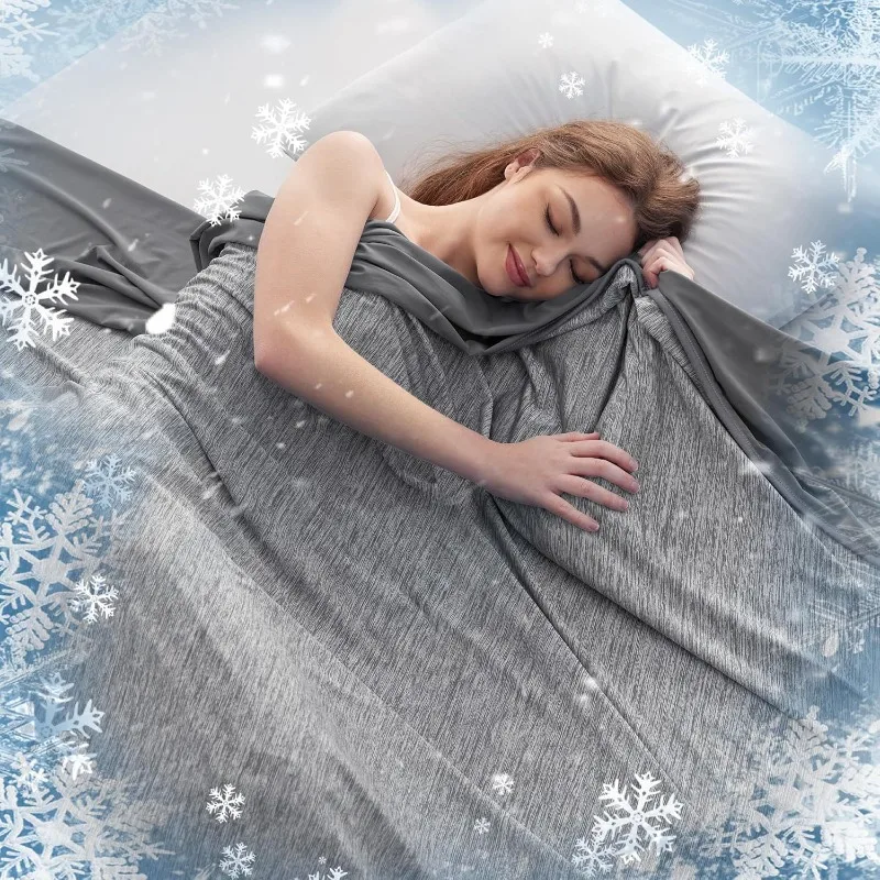 Cool Feeling Quilt Summer Cooling Blanket Adult Shawl Nap Blanket Solid Color Thin Summer Comforter for Daily Use