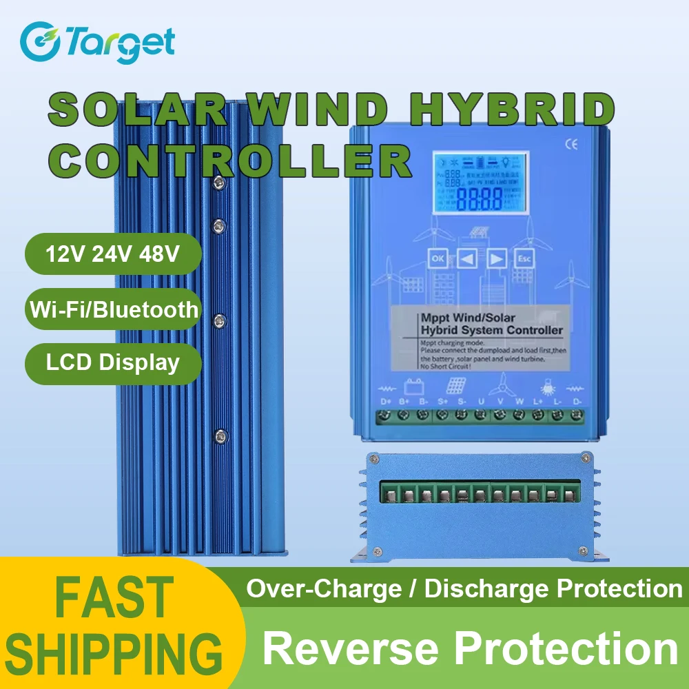 

20000W Wind Turbine 15000W Solar Panel Wind Solar Hybrid System MPPT Charge Controller 12V 24V Auto 48V Regulator With Dump Load
