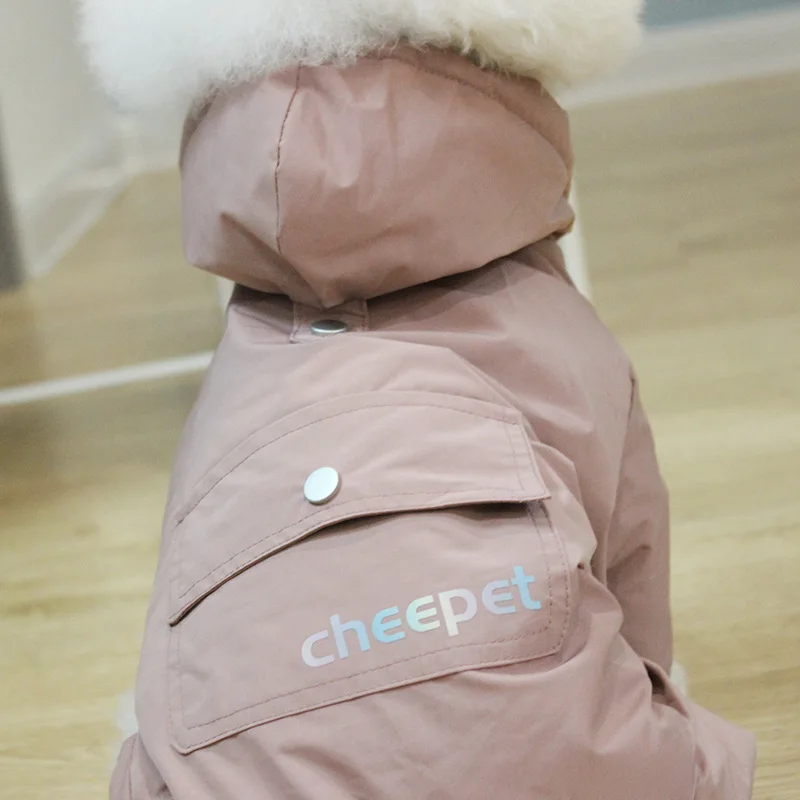 Dog Thickened Warm Cotton Coat Four Legged Pet Snow Proof Winter Clothing Teddy Cat Bixiong Fighting Pet Clothing Puppy Clothes