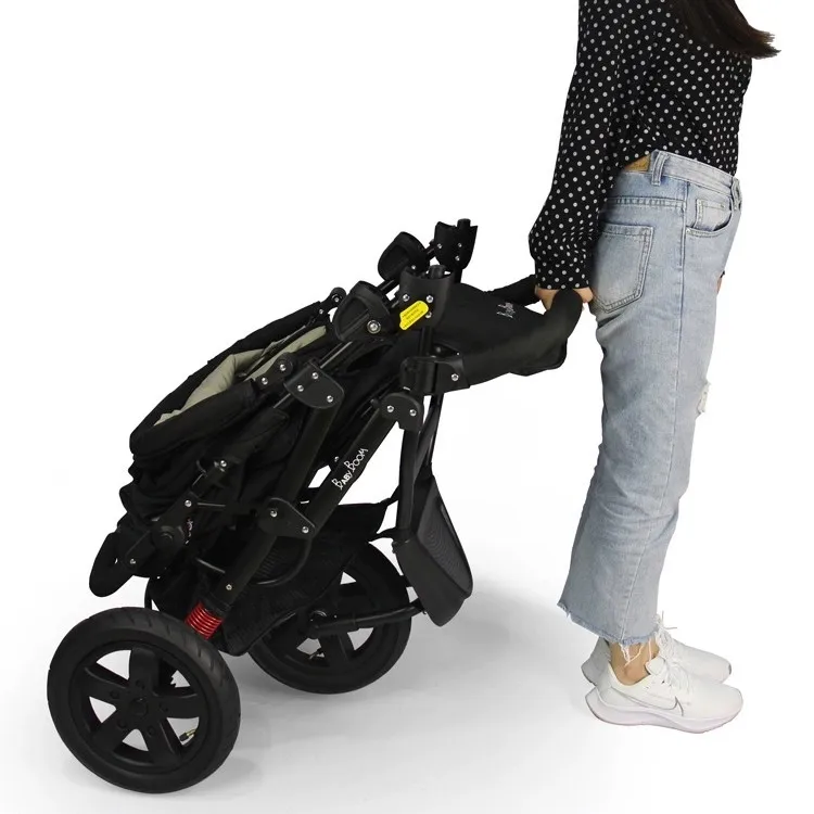 three-wheel stroller shock-absorbing trolley baby and children\'s light stroller,High view one-key folding three-wheel trolley