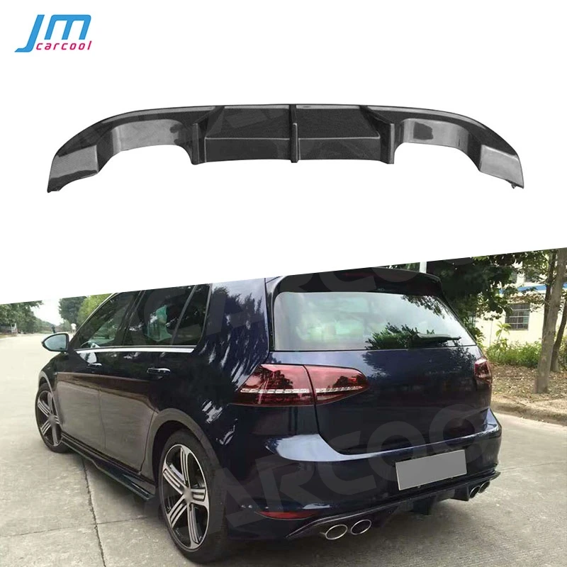 

Carbon Fiber Car Rear Bumper Diffuser Lip Spoiler for Volkswagen VW Golf 7 R Rline Hatchback 2014-2017 Non Standard FRP Styling