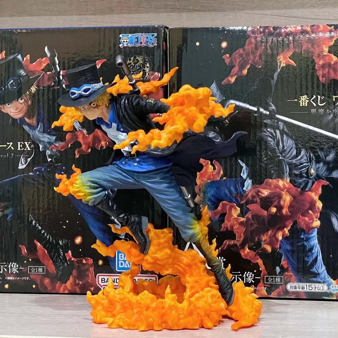 

Spot Bandai Anime Action Ichiban KUJI One Piece Soul Demon Possession Sabo Marshall·D·Teach Action Figurine Anime Figurine Model