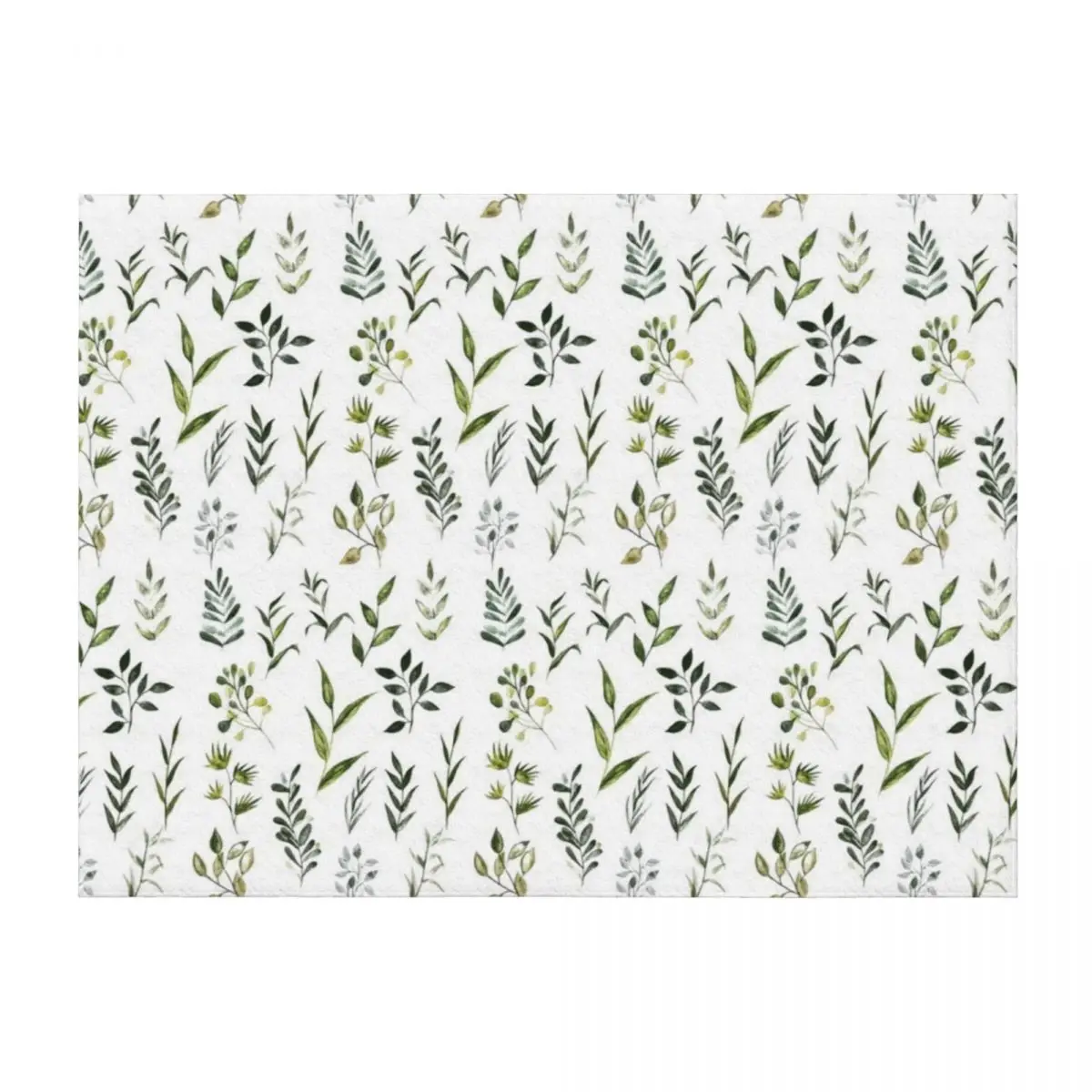 

Watercolor Greenery Throw Blanket Extra Large Throw Bed Custom Hair Blankets