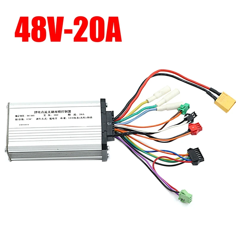 JH-01 Meter Dashboard LCD Display 6PIN+48V 20A Brushless Controller Without Hall For Electric Scooter E Bike Accessories