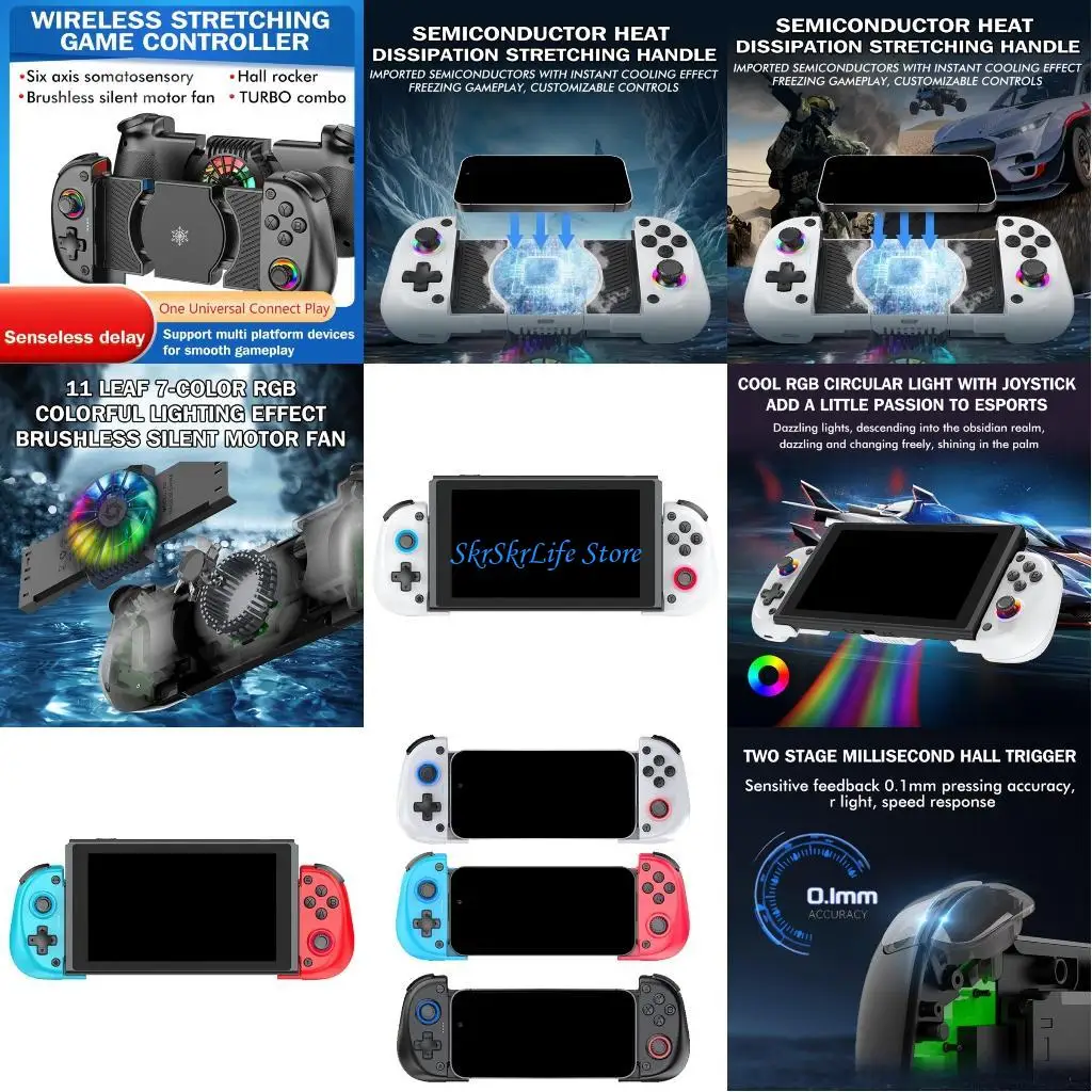 

E65E X5mini Wireless Gaming Joysticks with Extendable Grip and High Precisions Sensoring for Smartphones