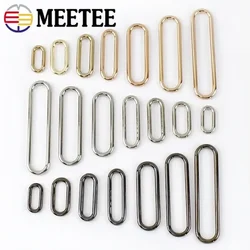 20Pcs 15-60mm Oval Metal Buckles for Shoes O D Ring Clasp Bag Strap Hooks Windbreaker Adjustment Buttons DIY Garment Accessories