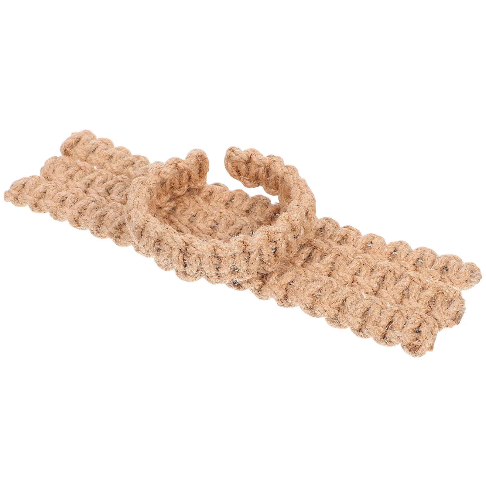 Alzapaños de cortina bohemios rústicos hechos a mano, cuerda de yute trenzada, accesorios para cortinas, lazos de cuerda, 4 Uds.