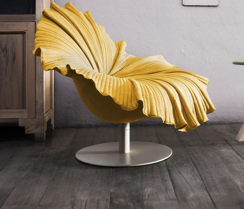 Lotus leaf chair living room light luxury creative single rotating petal sofa