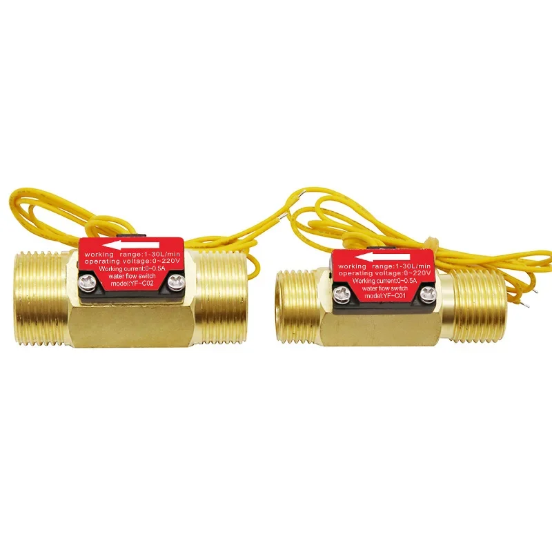 Imagem -05 - Interruptor de Fluxo de Água de Primavera Magnética Interruptor de Proximidade de Tubo Reed Dentes Externos Yf-c01 4-point 15 Mm20.5 mm g1 2