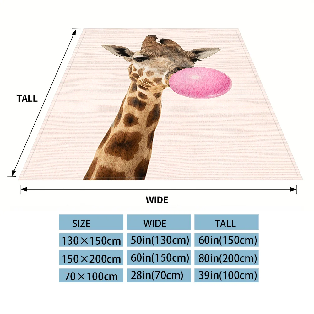 Bubble Giraffe Flannel Blanket Warm Soft Halloween Christmas Couch Warm Cozy Decorative Decor Gift for All Season
