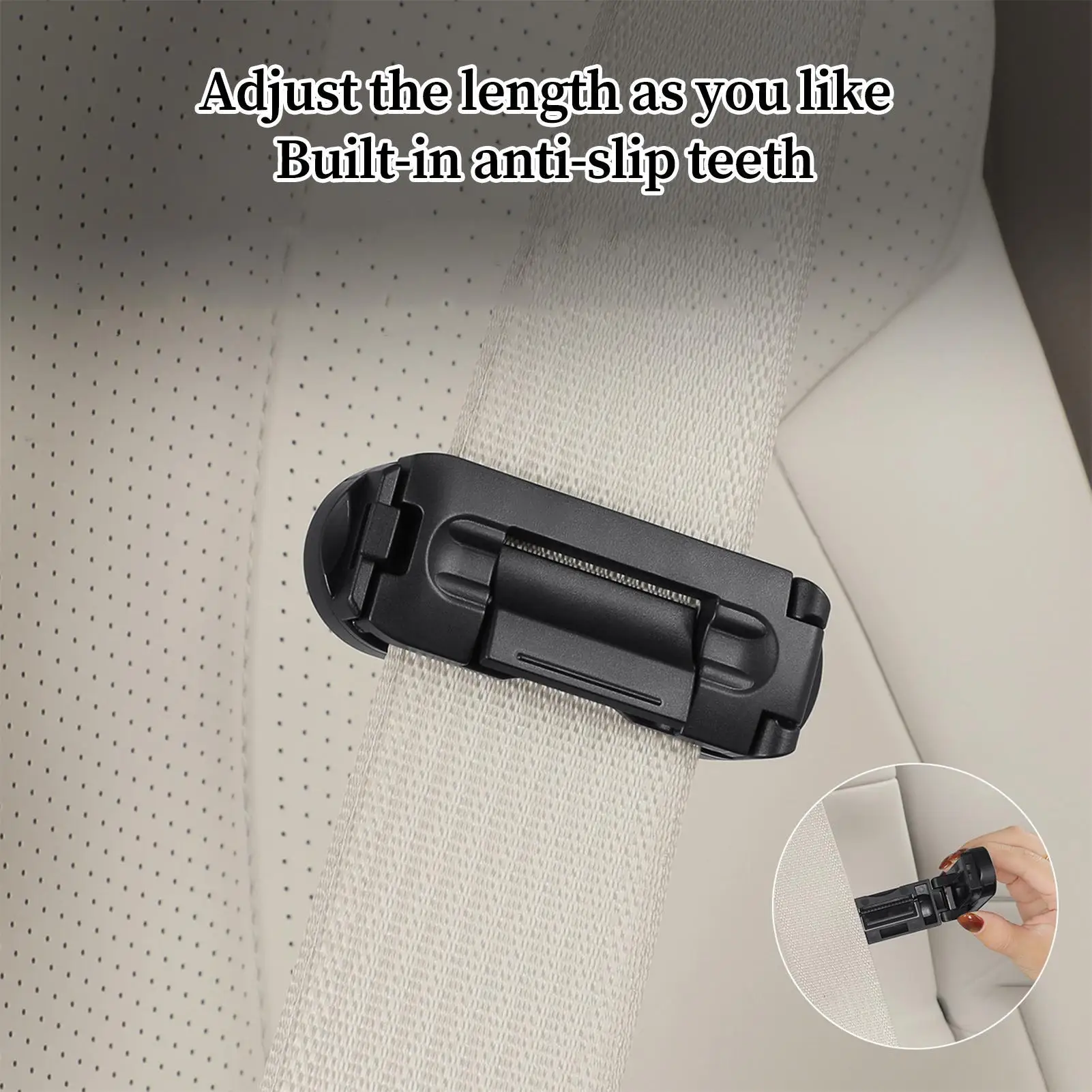 Car Seat Belt Adjuster Clip Shoulder Strap Positioner Anti Squeezing for SUV Truck Vehicle Easy Install Safety Comfort
