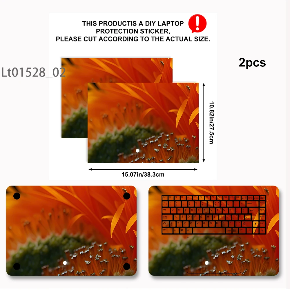 Tulip Flower Laptop Skin Sticker, Waterproof Vinyl Decal for 12-17 inch MacBook HP Lenovo Dell Notebook