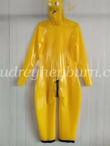 

100% латексный резиновый комбинезон Ganzanzug Maske, боди XS-XXL