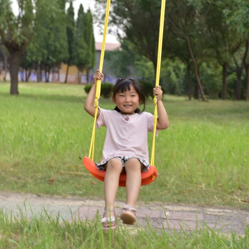 Indoor Outdoor Rainbow Curved Board Swing Chair Flying Garden Swing Hanging Seat with Height Adjustable Ropes Patio Furniture