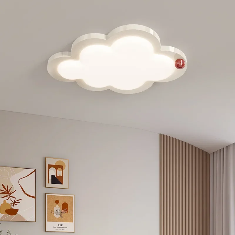 Full spectrum living room ceiling lamp Nordic cream wind creative children's room boys and girls eye protection lamp