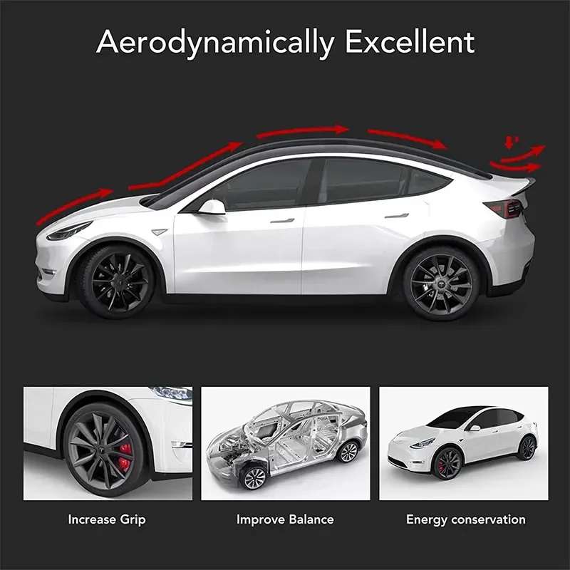 Spoiler Voor Tesla Model Y 2023 Accessoires Abs Materialen Spoilers & Wings Fit Tesla Model 3 2017-2024 Achterkofferlip Spoiler2022