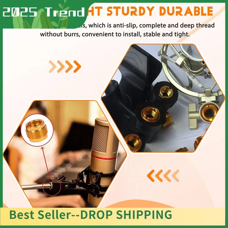 أفضل العروض 6 قطع أنثى الخيوط الجوز المسمار محولات ميكروفون حامل قصاصة محولات الجوز لميكروفون حامل ميكروفون