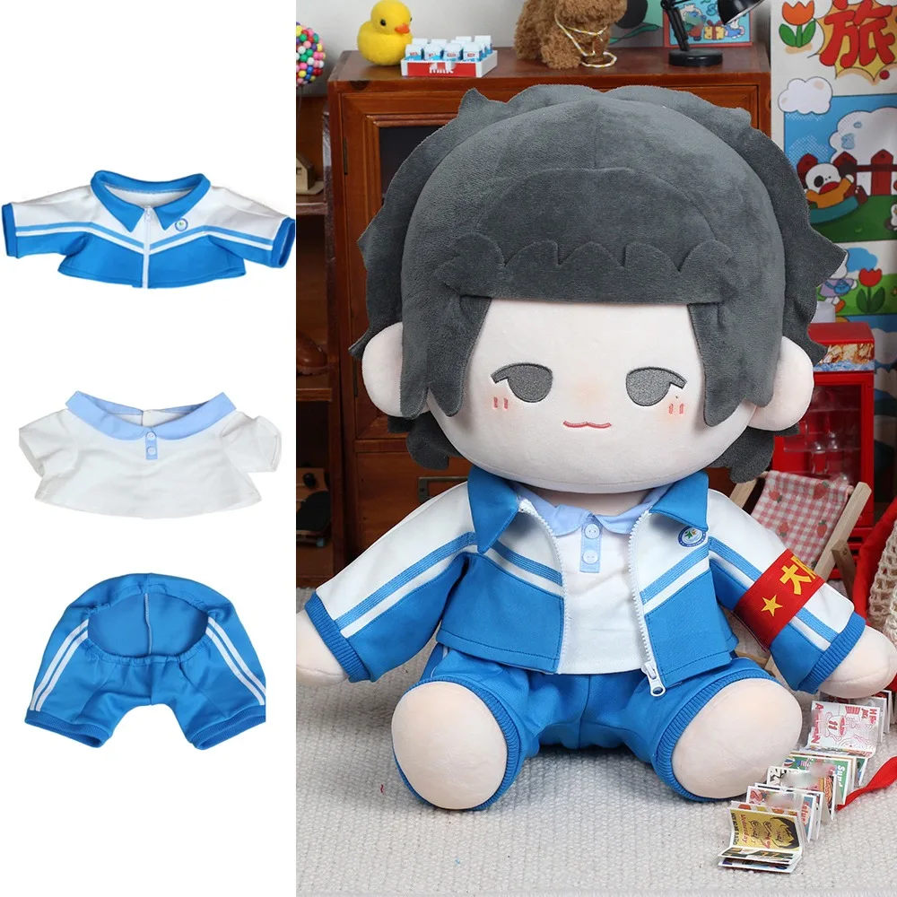 

Hoodie 40cm Cotton Doll Clothes Denim Shorts School Uniform Plush Doll Clothes T-shirt Top No Attribute Doll Clothes