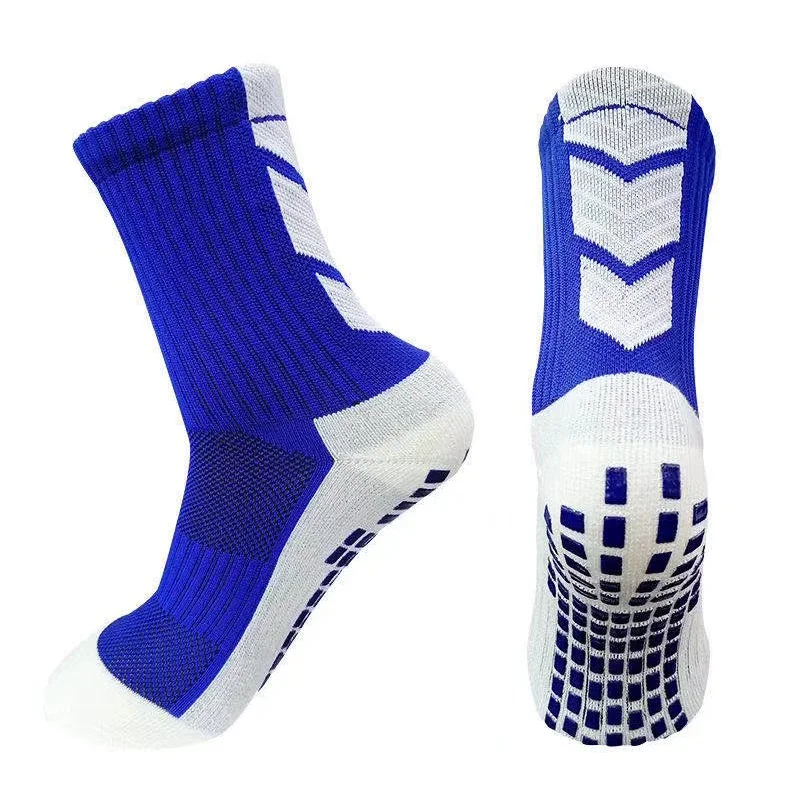 A Kits Anti Slip Soccer Grip Sock High Elasticity Football Shin Guards Sleeves Adults Kids Sports Legging Cover Protection Gear