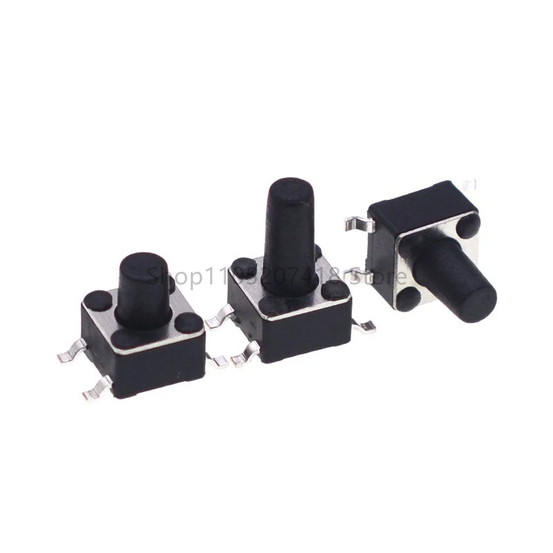 1000PCS 4.5*4.5MM Tact Push Button Switch 12V 4Pin SMD Micro Switch 4.5X4.5X3.8 4.3 5 6 7 8 9 10 11MM Momentary Button ﻿