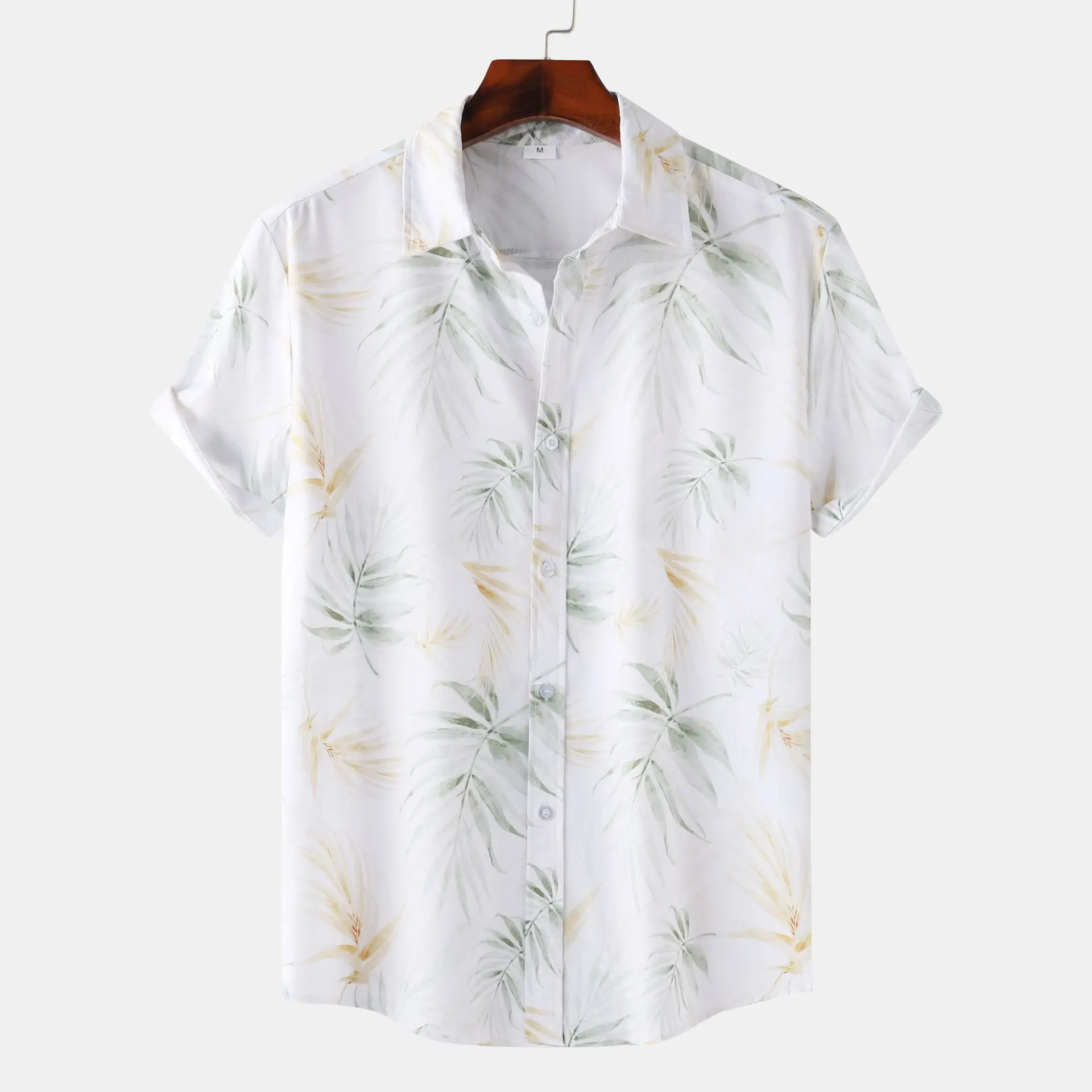 

Summer Floral Hawaiian Beach Tropical Men's Shirt Casual Short Sleeve Holiday Clothing Male Loose Vacation Seaside Party Chemise