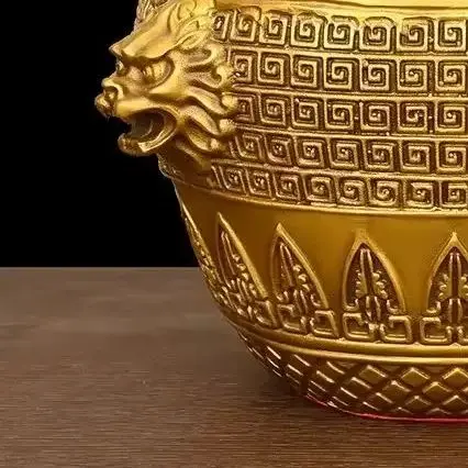 Copper Toad Treasure Bowl Four Sides of The Wealth Ornaments Money Jar Living Room Home Crafts