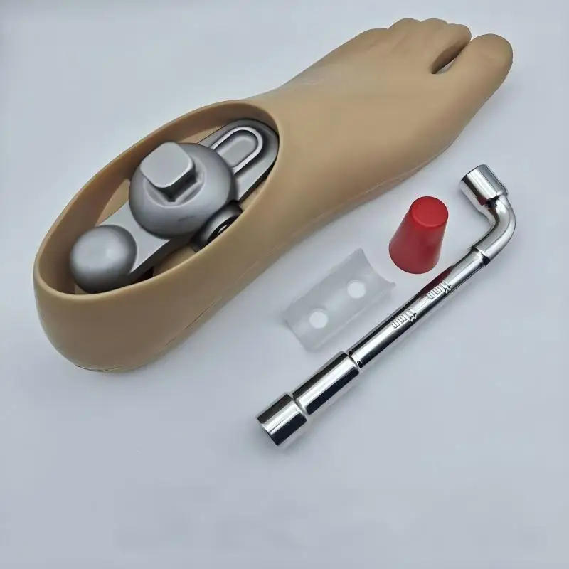 

Протезная накладка из полиуретана для протеза стопы, комбинированный комплект для ноги инвалида с двойным отверстием и подвижной голеностопной связкой.