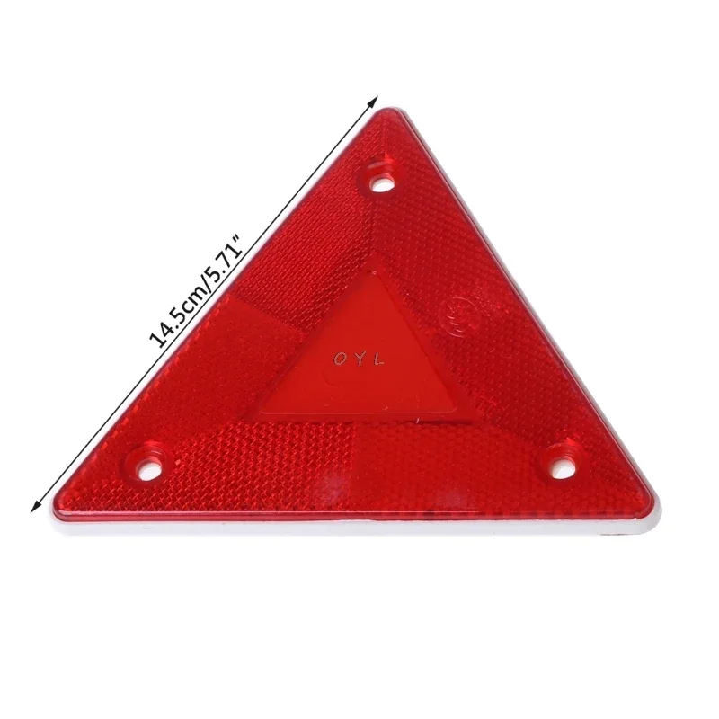 2 Pcs Warning Reflector Alerts Safety Plate Rear Light Trailer Truck Car