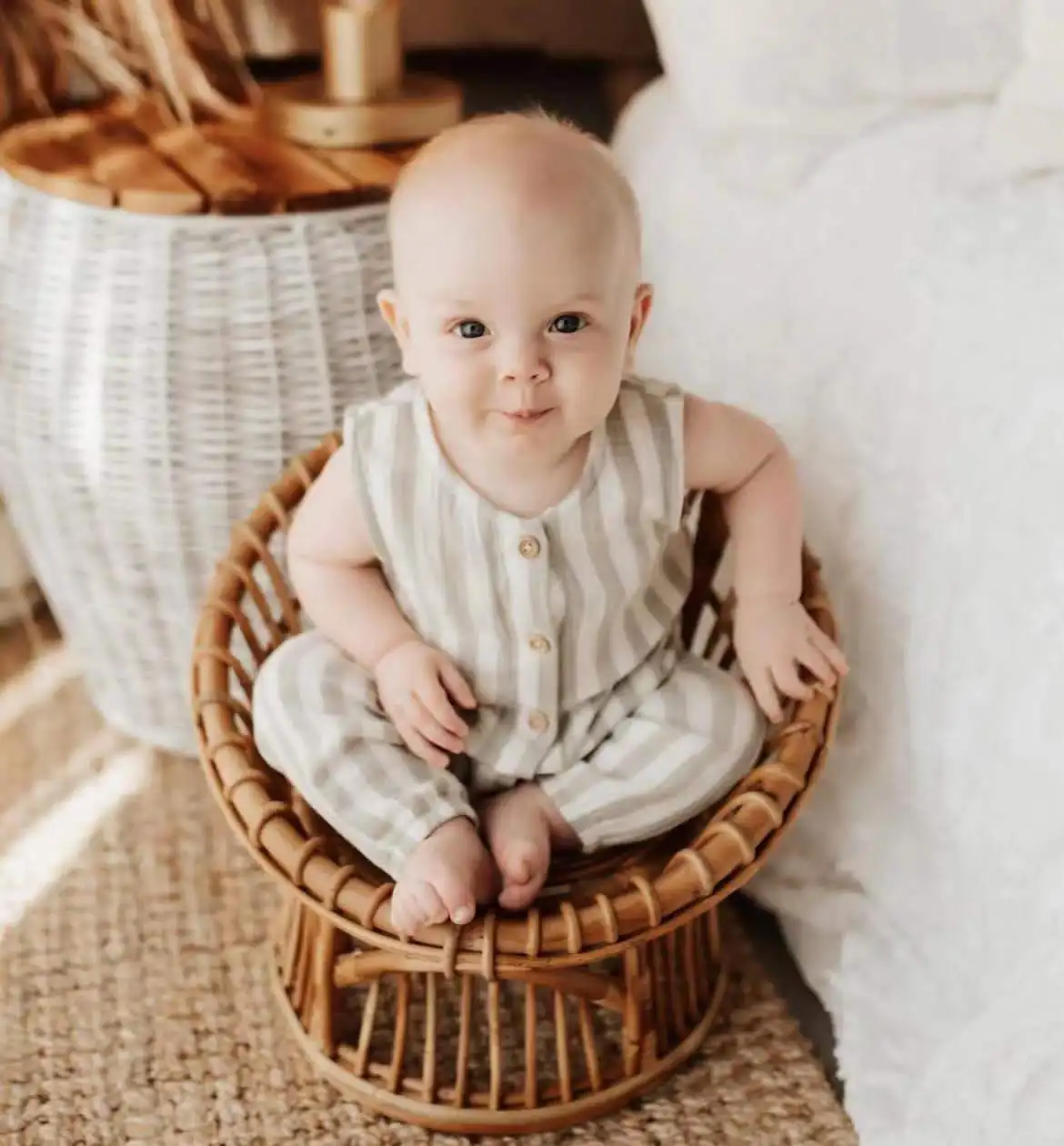 Newborn Photography Props Handmade Vintage Bamboo Chair baby bed girl Boy Photography Props Newborn Photo Posing Prop Baby Cribs