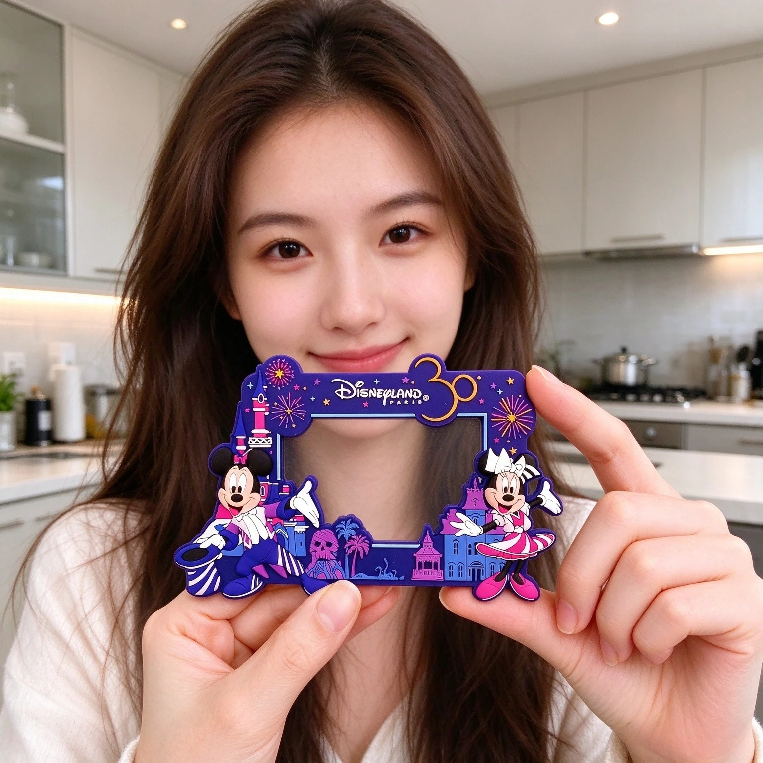 Disney Refrigerator Magnets Mickey Fridge Magnets Minnie Cute Anime Photo Frame Silicone Refrigerator Stickers Decorative Tiles