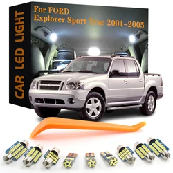 10pcs Canbus Car Accessories LED Interior Lights For Ford Explorer Sport Trac 2001 2002 2003 2004 2005 No Error Auto Lamps Bulb