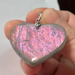 Red Pendant Natural Stone Irregular Shape Bead Blue Labradorite Pendant for Women Men Jewelry 1Pcs