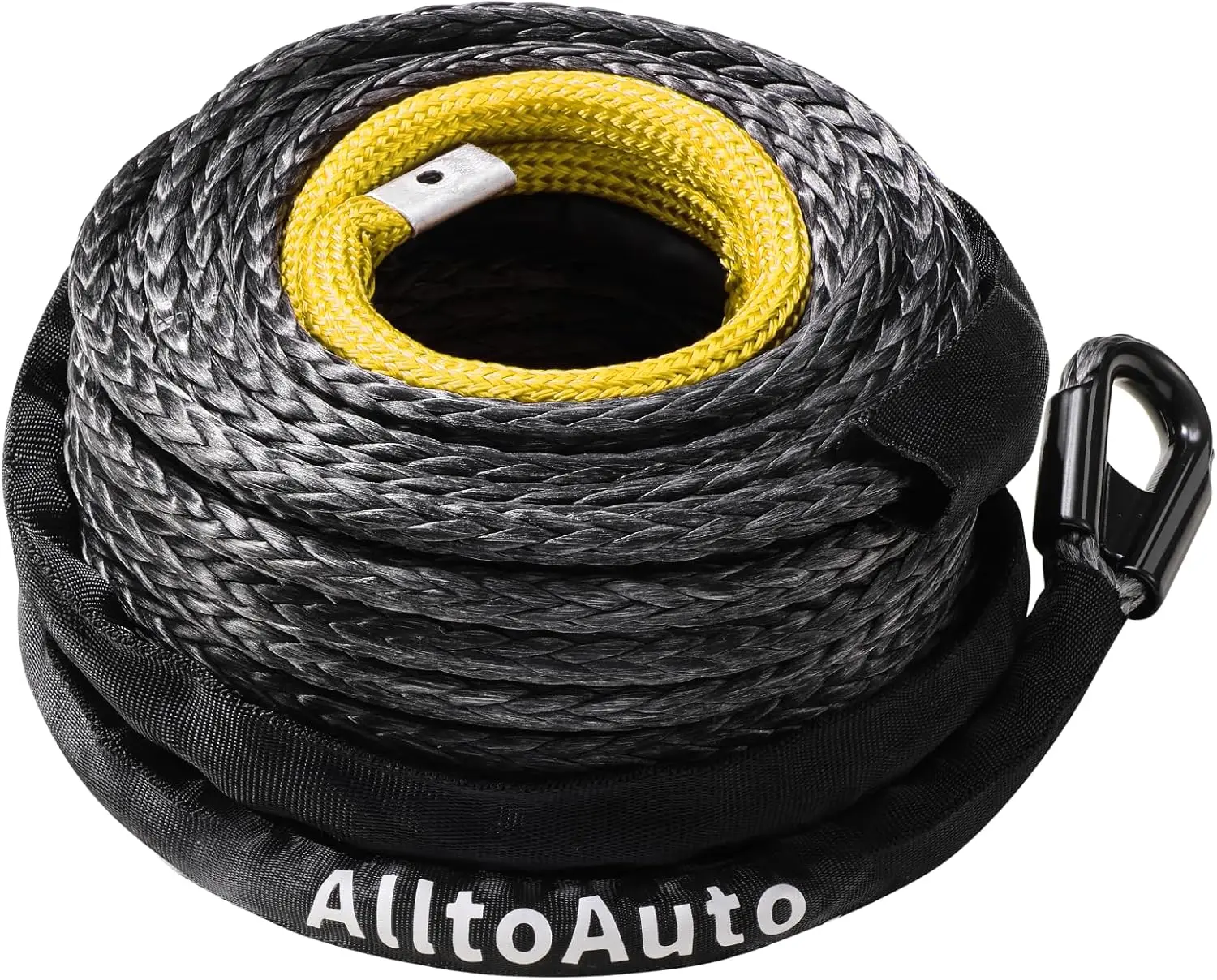 

3/8" x 85' Dyneema Winch Rope - 27,500lbs Breaking Strength with Protective Sleeve for Off-Road Trucks