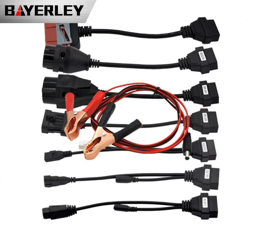 Bayerley Full Set 8PCs Car Cable Car Line OBD2 Adapter Cable Vehicle Inspection Line Adapter Cablel Vehicle Diagnostics