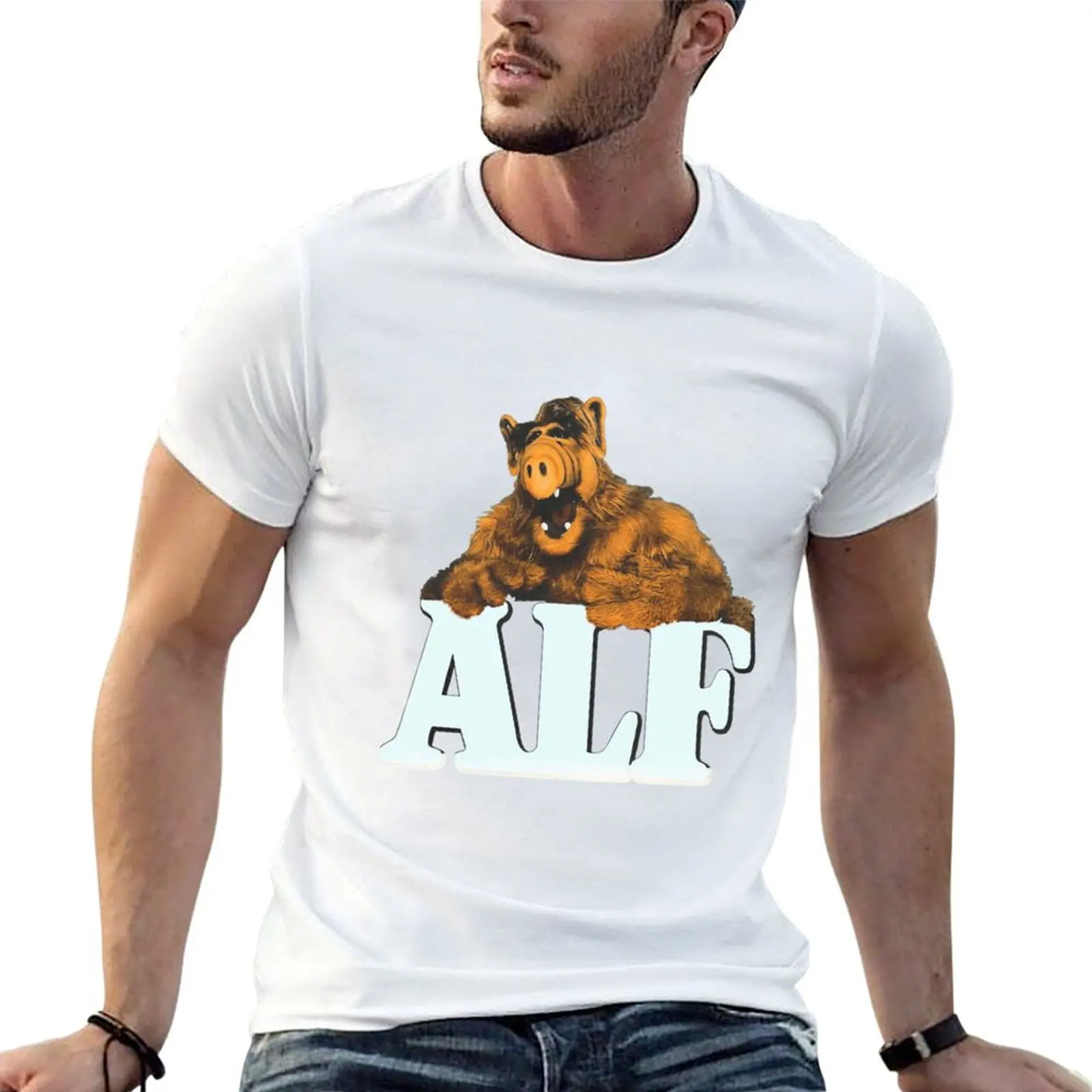 Alf - Gordon Shumway - TV Sitcoms T-Shirt Large Size Loose Casual Tee