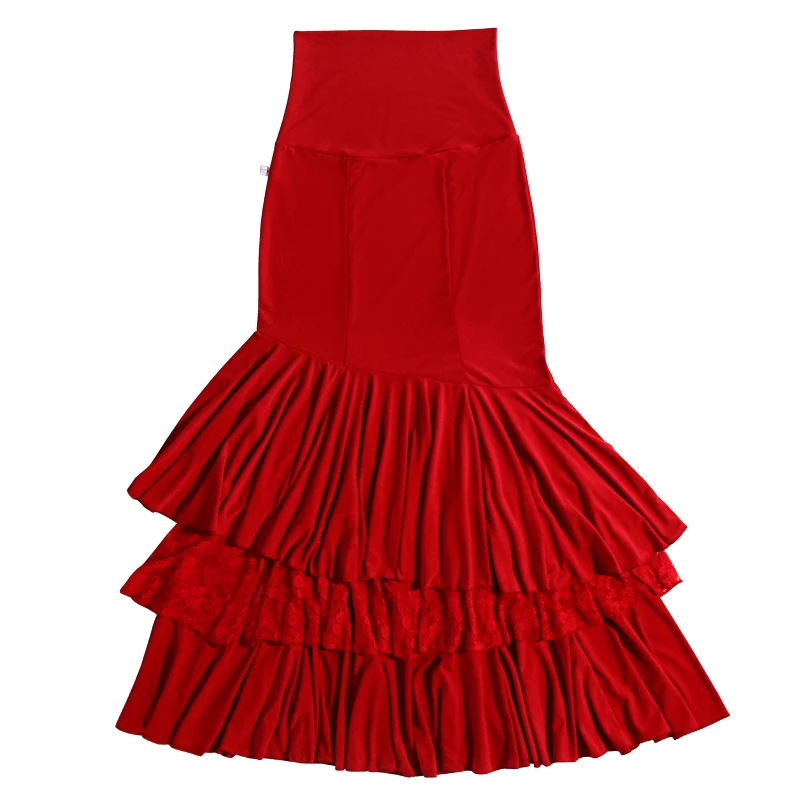 Roupa de dança flamenco senhoras saia de dança traje de desempenho ekk21