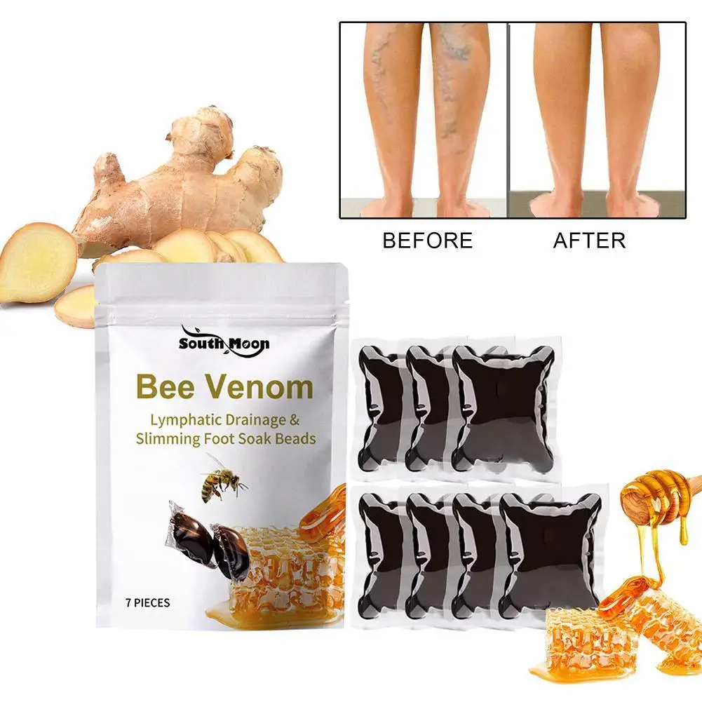 Bee Foot Bath Pack Slimming Foot Soak Beads Natural Herbal Foot Bath Body Detox Care Soak Foot Body Health Product 7/10pcs