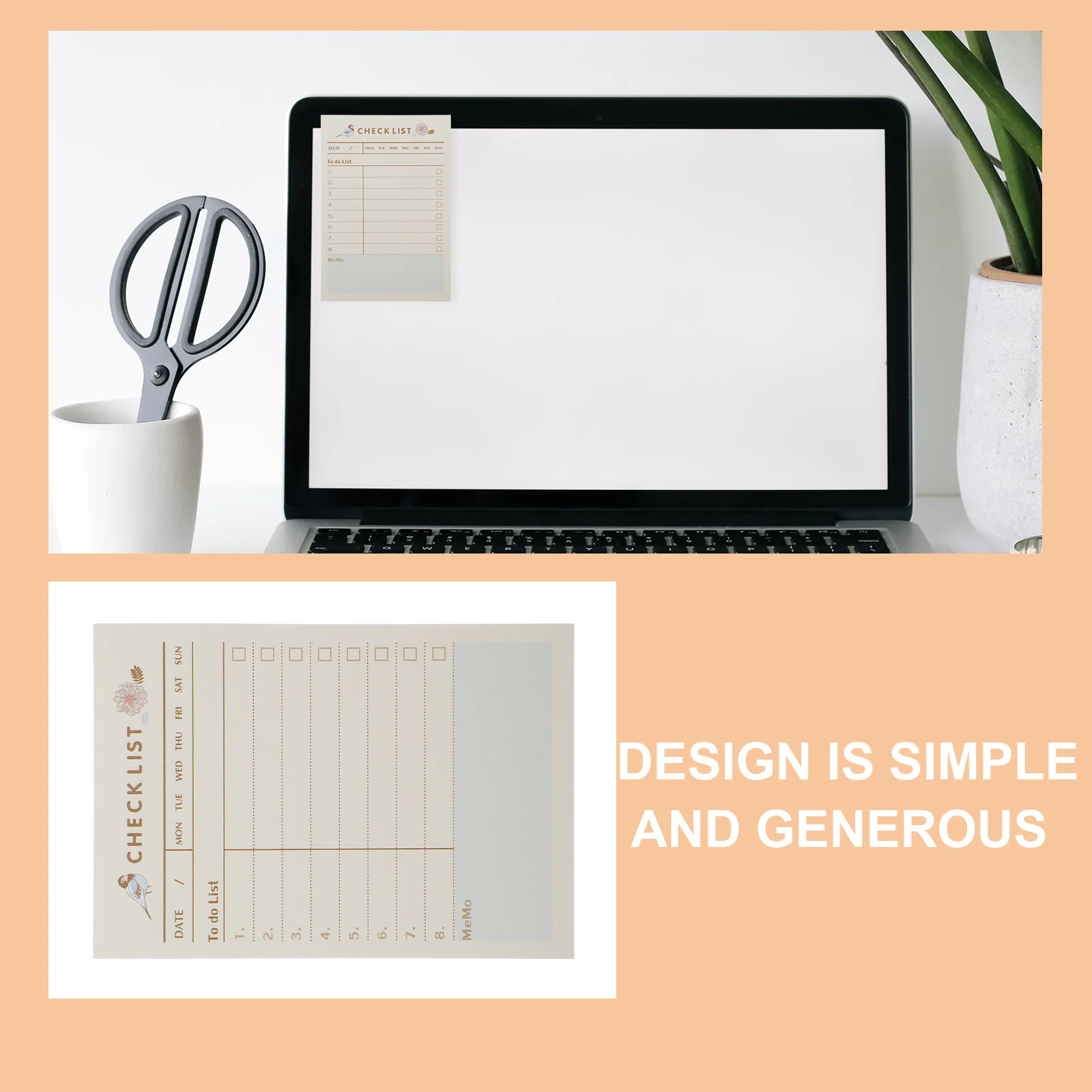 

6 Books Portable Adhesive Checklist Notepads Small Writing Memo Pads Self Adhesive to-Do List Sticky Tabs Planner