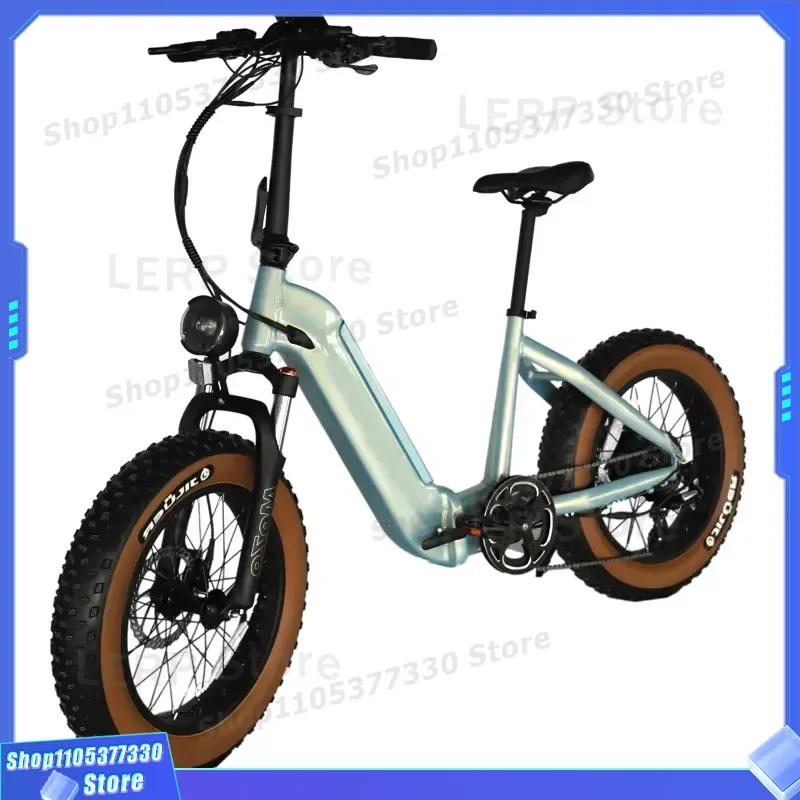 500W 750W Foldable Electric Bike 48V 15Ah Hidden Battery Lightweight E Bicycle 2025 New Design Compact Folding Ebike for City