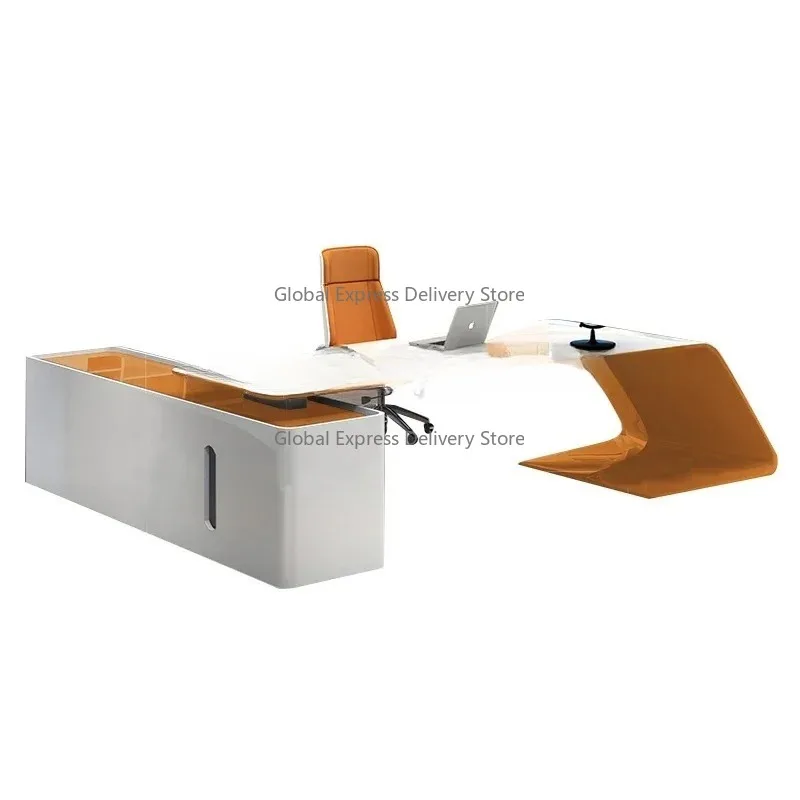 Desk Office Glass M…