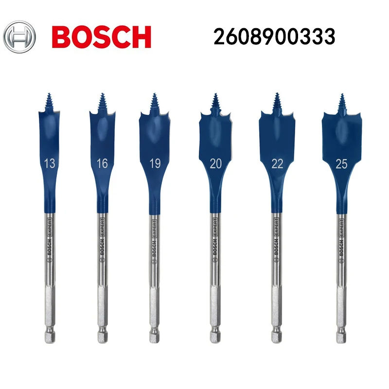 

Bosch 2608900333 Expert Self Cutting Fast Flat Shovel Drill Bit Set With Hexagonal Shank 6 pcs